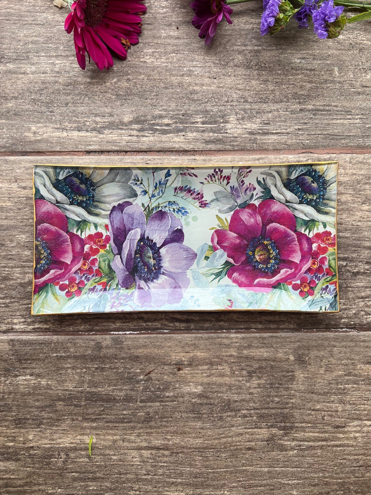 Fuente Rectangular 26 x 13  - Anémonas