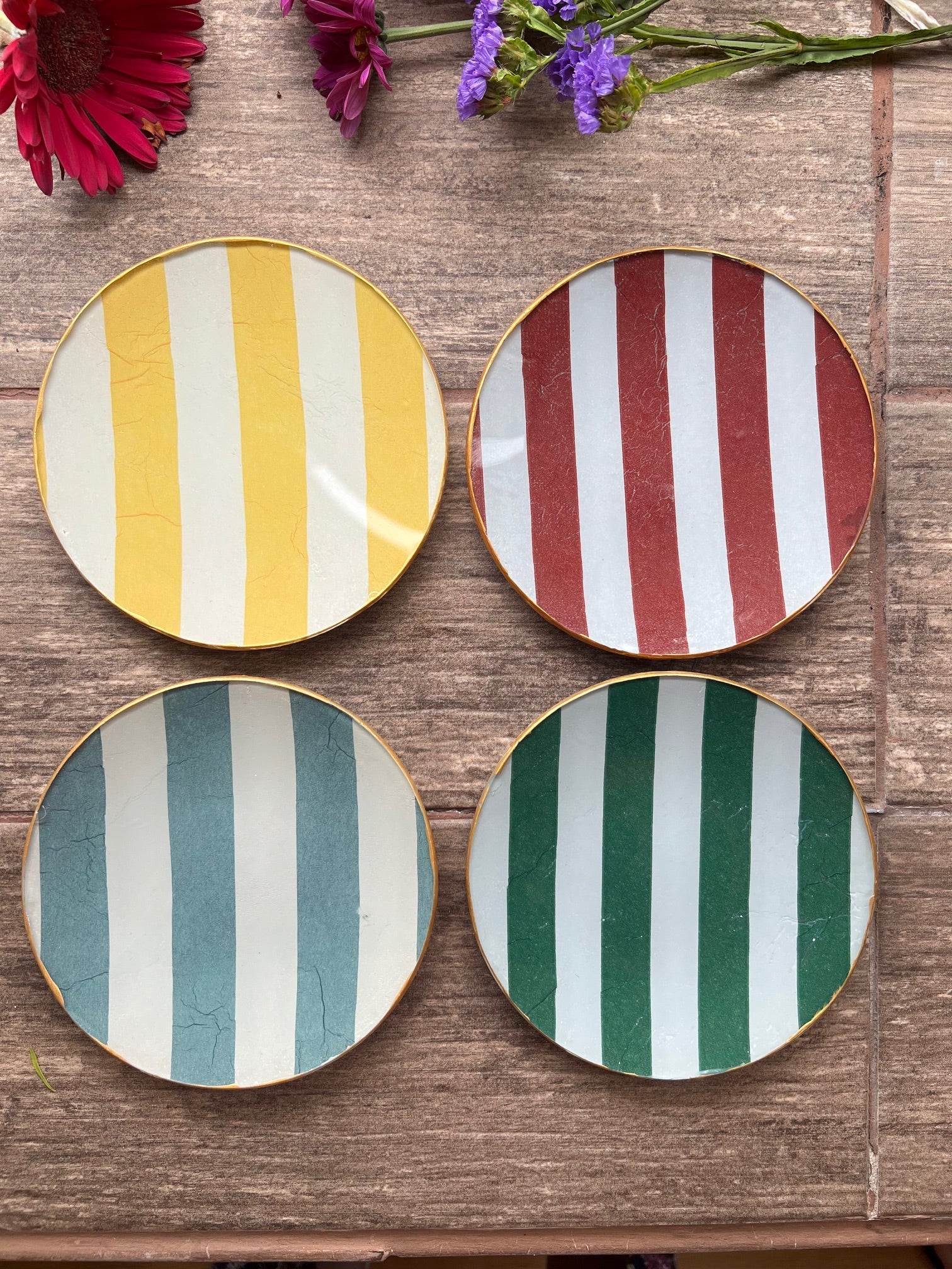 Set 4 Platos Pequeño 15 cm - Rayas