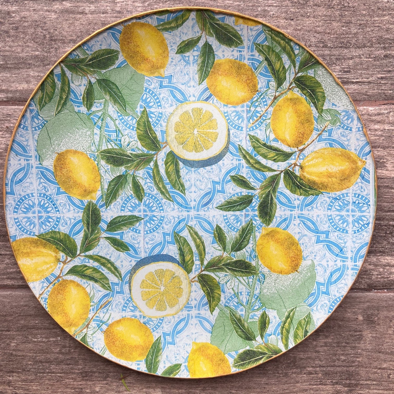 Plato Extra Grande 30 cm - Limones