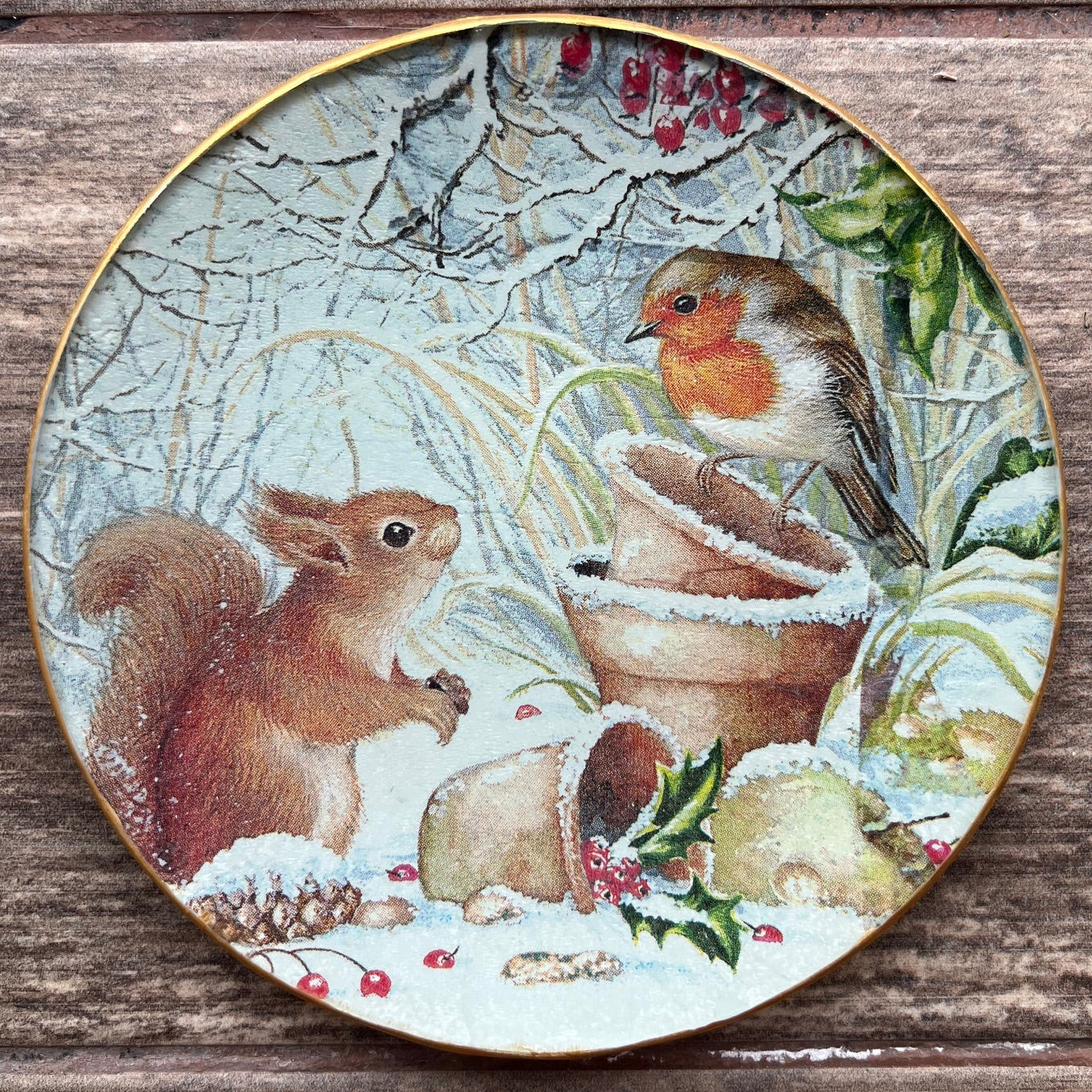 Plato Pequeño 15 cm - Ardilla y Robin