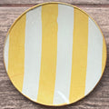 Plato Pequeño 15 cms - Raya Amarillas y Blancas