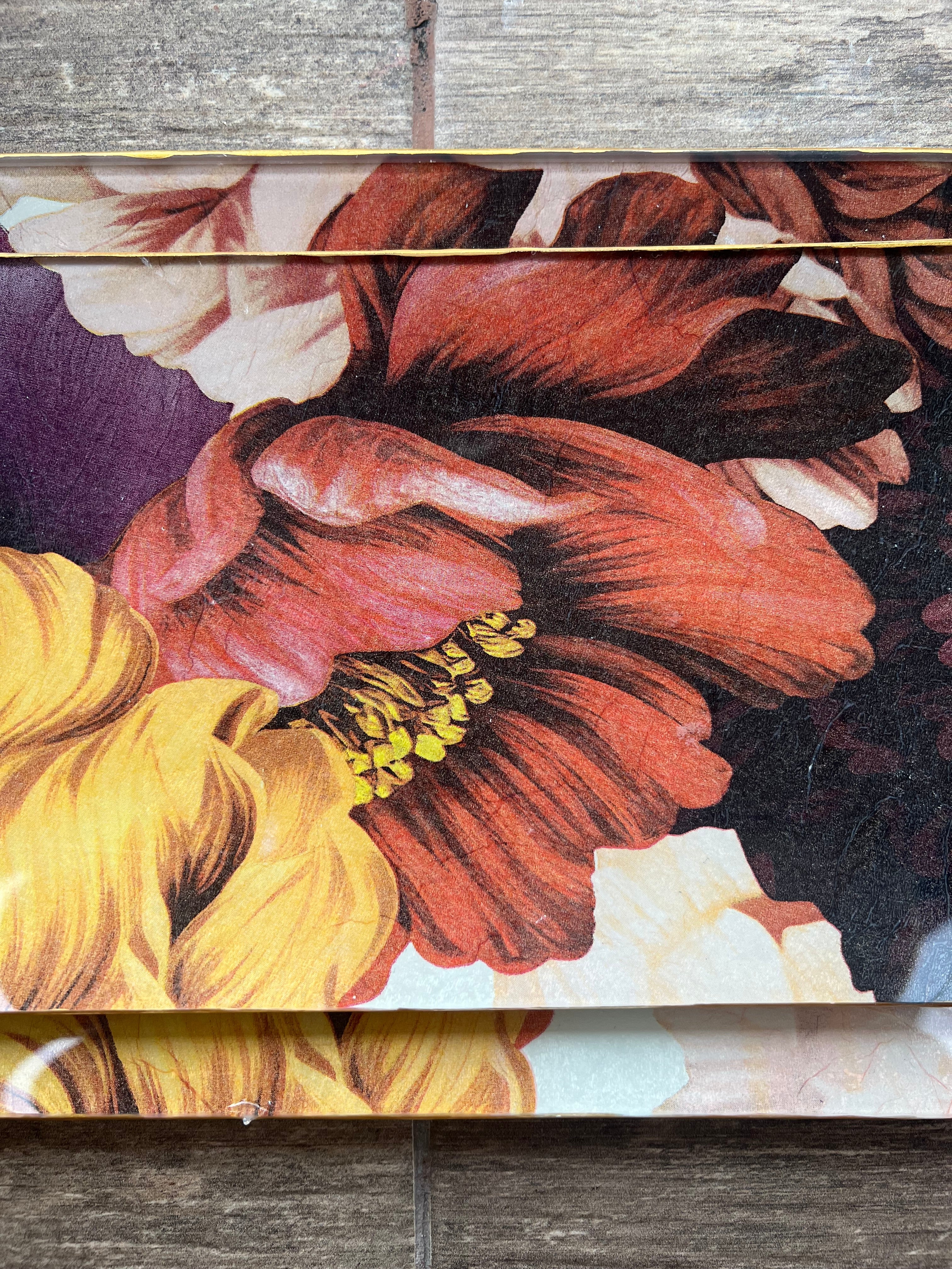 Set 2 Fuentes Rectangulares Grandes – Amapolas