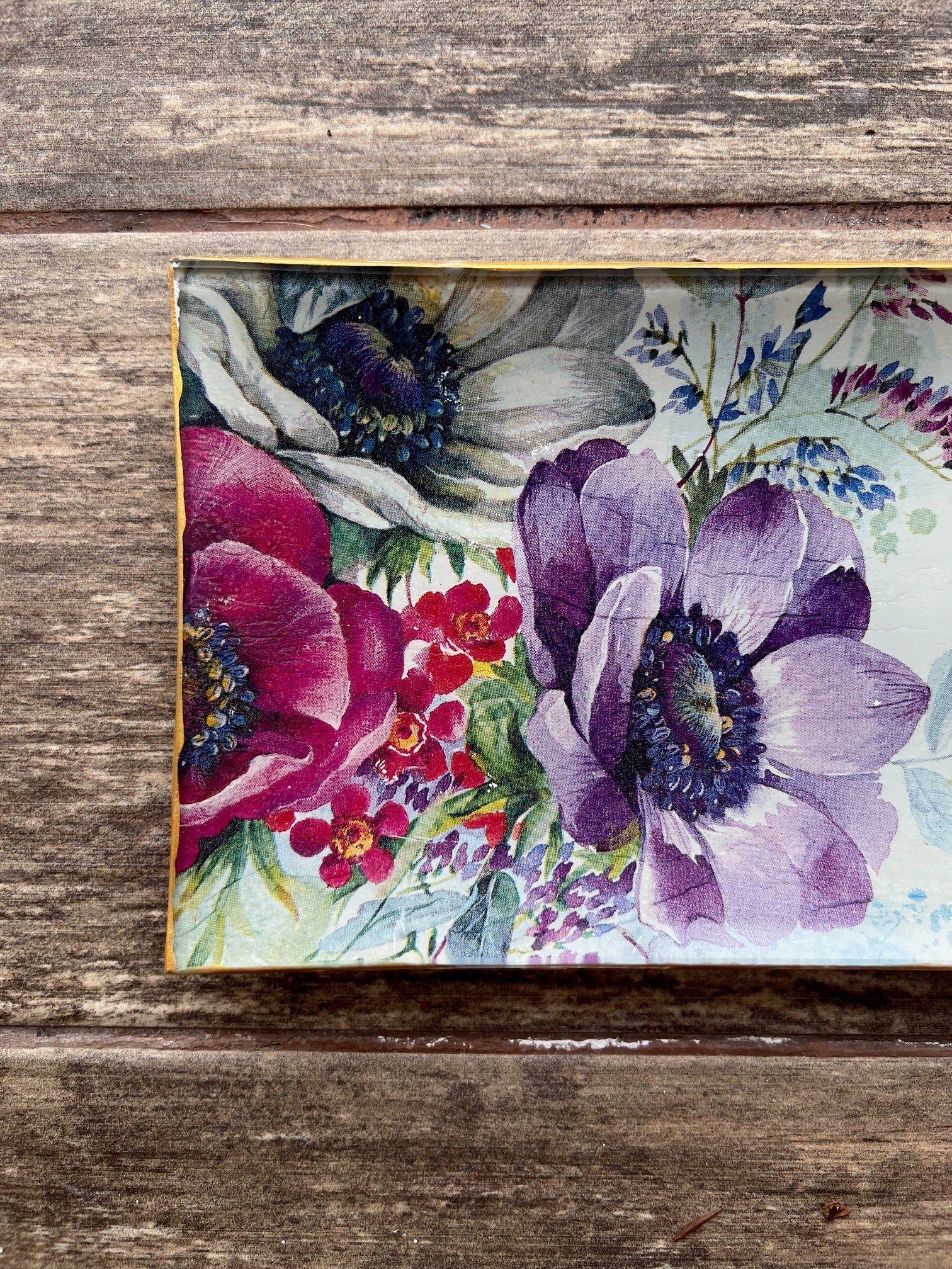 Fuente Rectangular 26 x 13  - Anémonas