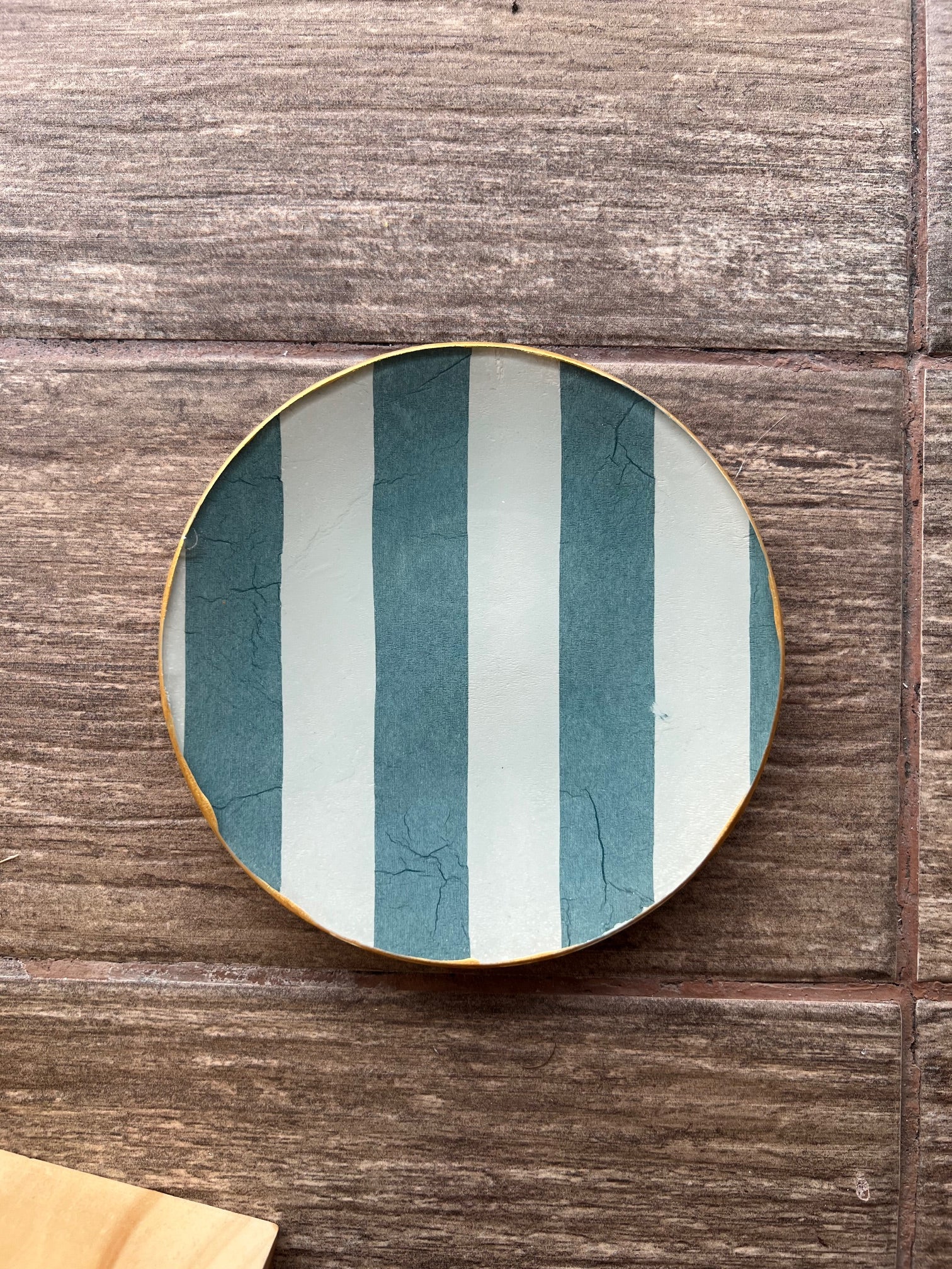 Plato Pequeño 15 cm - Rayas Azules y Blancas